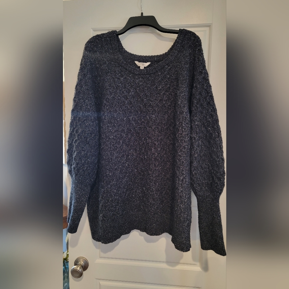 Terra & Sky Women's Dark Gray Textured Sweater